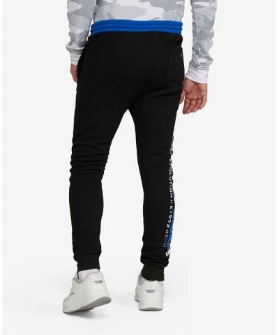 Men's Big and Tall Pixels-Alpha Joggers Black $33.06 Pants