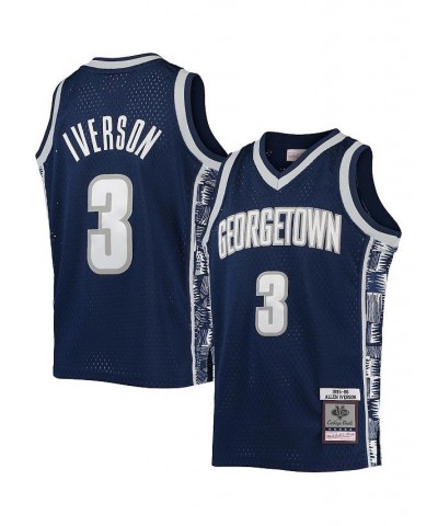 Men's Allen Iverson Navy Georgetown Hoyas 1995-96 Replica Swingman Jersey $38.00 Jersey