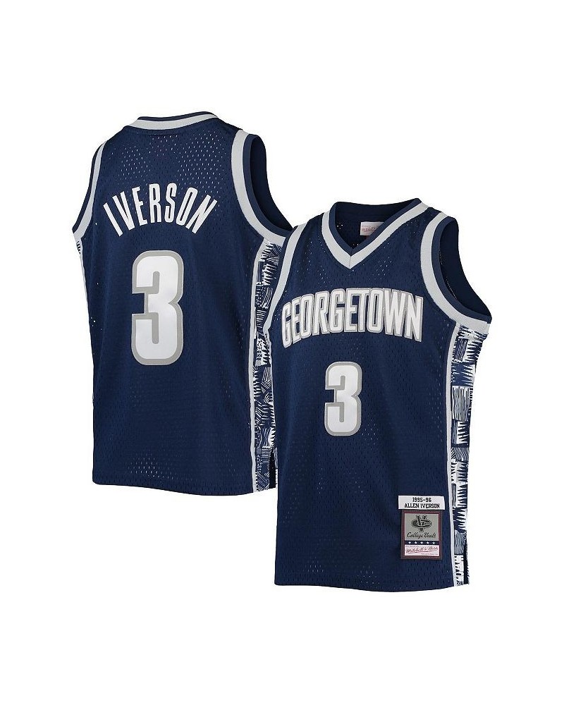 Men's Allen Iverson Navy Georgetown Hoyas 1995-96 Replica Swingman Jersey $38.00 Jersey