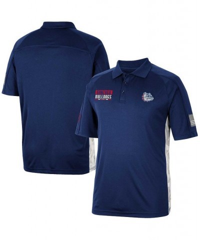 Men's Navy Gonzaga Bulldogs OHT Military-Inspired Appreciation Snow Camo Polo Shirt $32.39 Polo Shirts