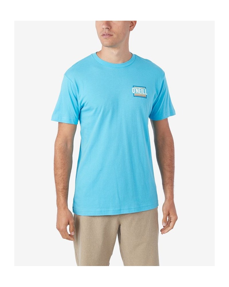 Men's Headquarters Standard-Fit Logo Graphic T-shirt Blue $13.34 T-Shirts