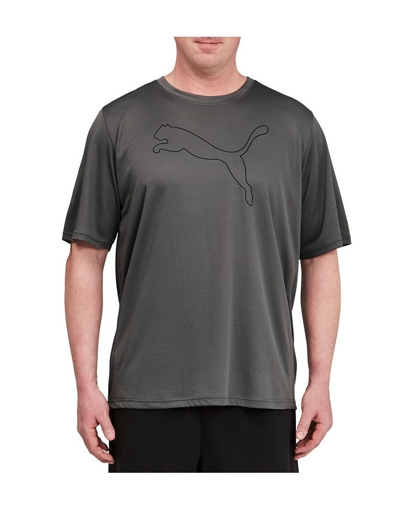 Men's Big & Tall Performance Cat T-Shirt Gray $12.08 T-Shirts