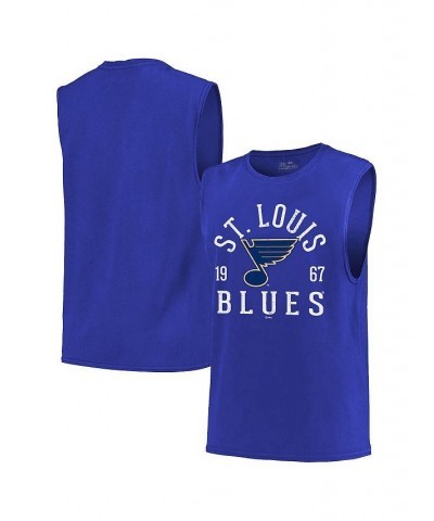 Men's Threads Blue St. Louis Blues Softhand Muscle Tank Top $20.70 T-Shirts