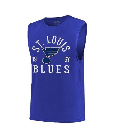 Men's Threads Blue St. Louis Blues Softhand Muscle Tank Top $20.70 T-Shirts