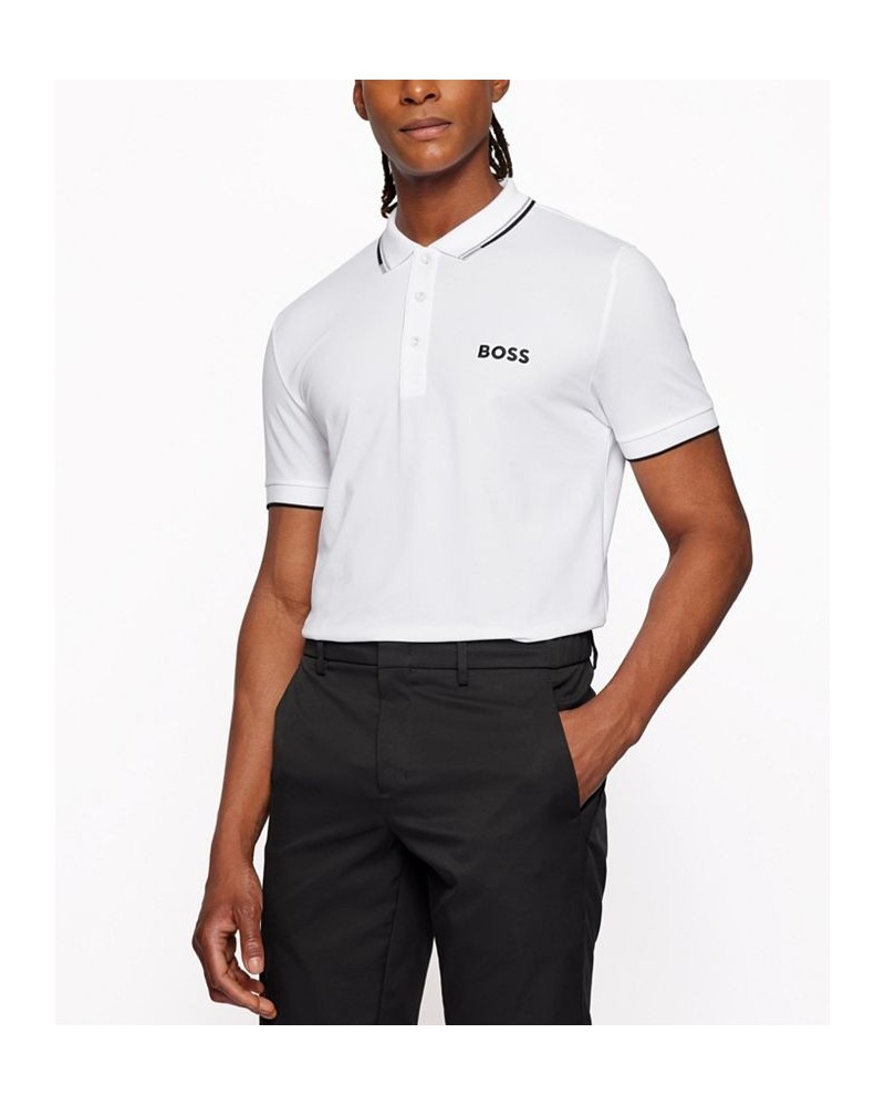 Boss Men's Cotton-Blend Polo Shirt White $38.40 Polo Shirts