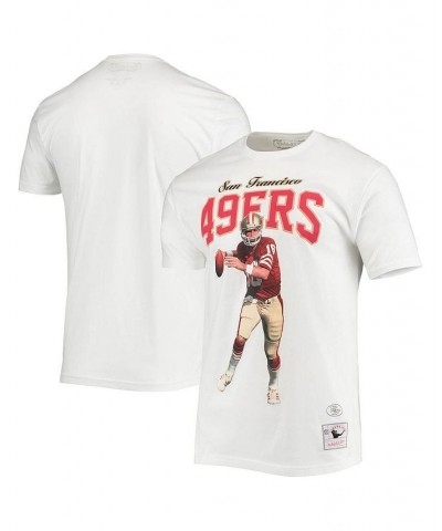 Men's Joe Montana San Francisco 49ers White 75th Anniversary Player Graphics T-shirt $24.50 T-Shirts