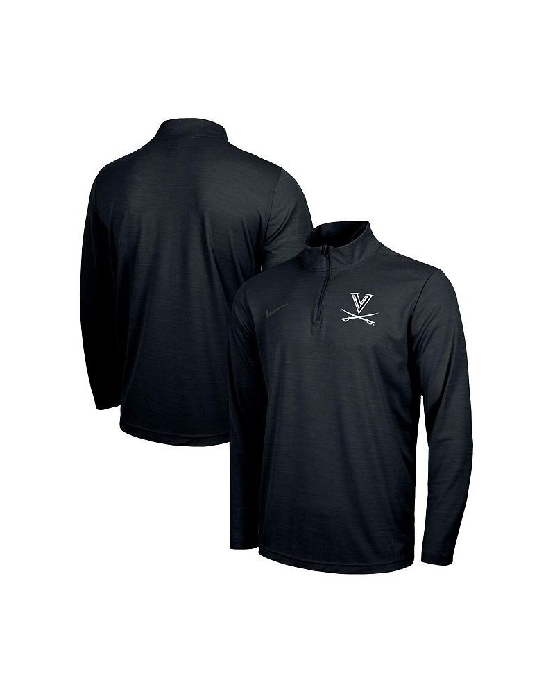 Men's Black Virginia Cavaliers Dark Mode Intensity Logo Quarter-Zip Performance Jacket $26.95 Jackets