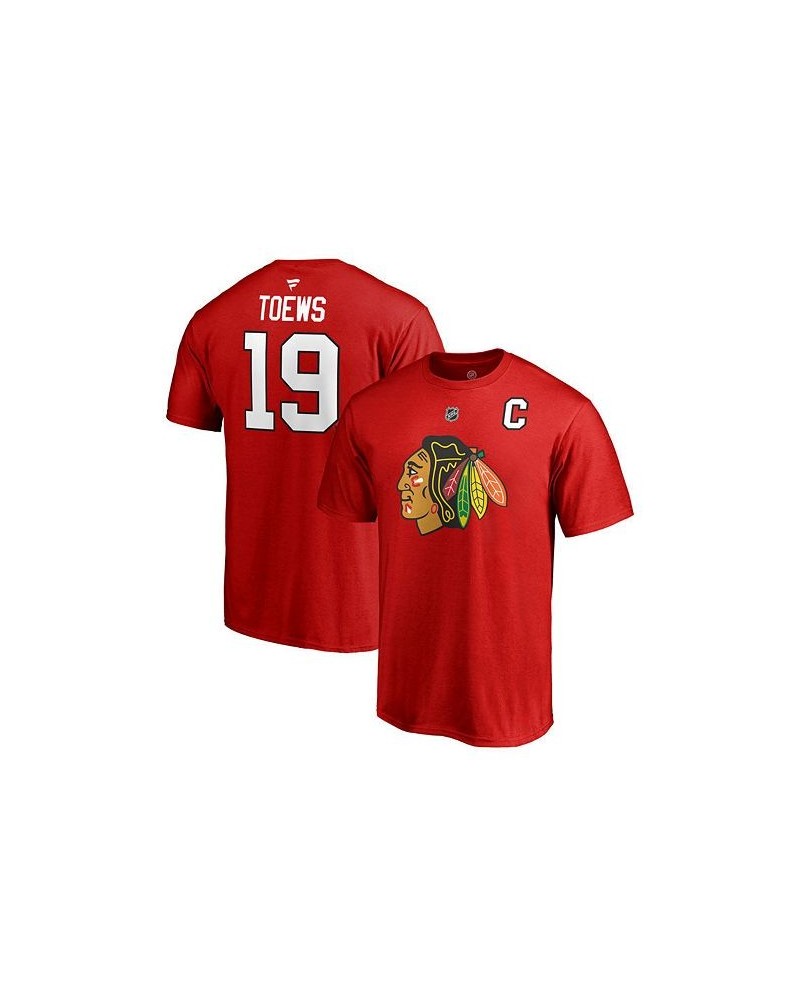 Chicago Blackhawks Jonathan Toews Men's Authentic Stack Name & Number T-Shirt $21.50 T-Shirts