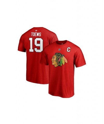 Chicago Blackhawks Jonathan Toews Men's Authentic Stack Name & Number T-Shirt $21.50 T-Shirts