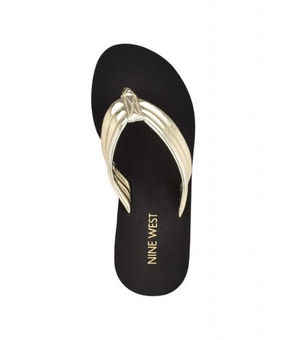 Women's Spins Platform Wedge Thong Sandals PD03 $25.48 Shoes