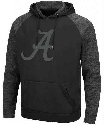 Men's Black Alabama Crimson Tide Blackout 3.0 Tonal Raglan Pullover Hoodie $37.09 Sweatshirt