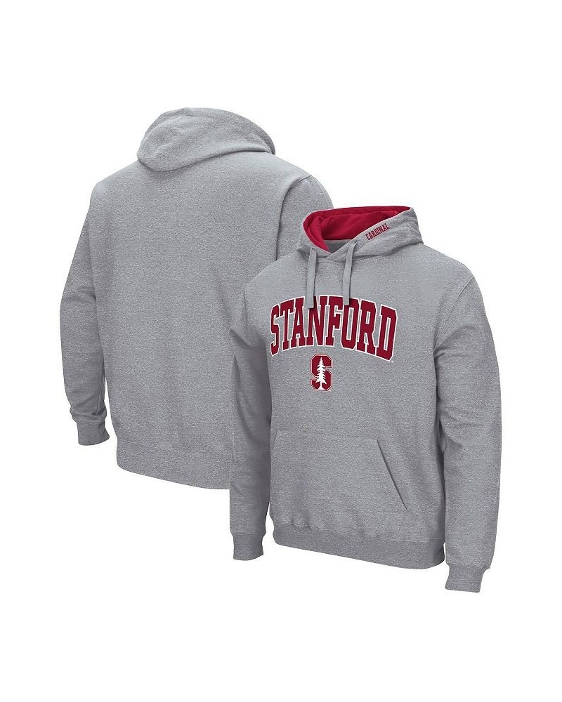 Men's Heathered Gray Stanford Cardinal Arch and Logo 3.0 Pullover Hoodie $29.40 Sweatshirt