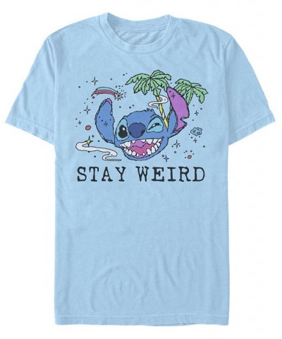 Men's Trippy Stitch Short Sleeve T-Shirt Blue $16.45 T-Shirts