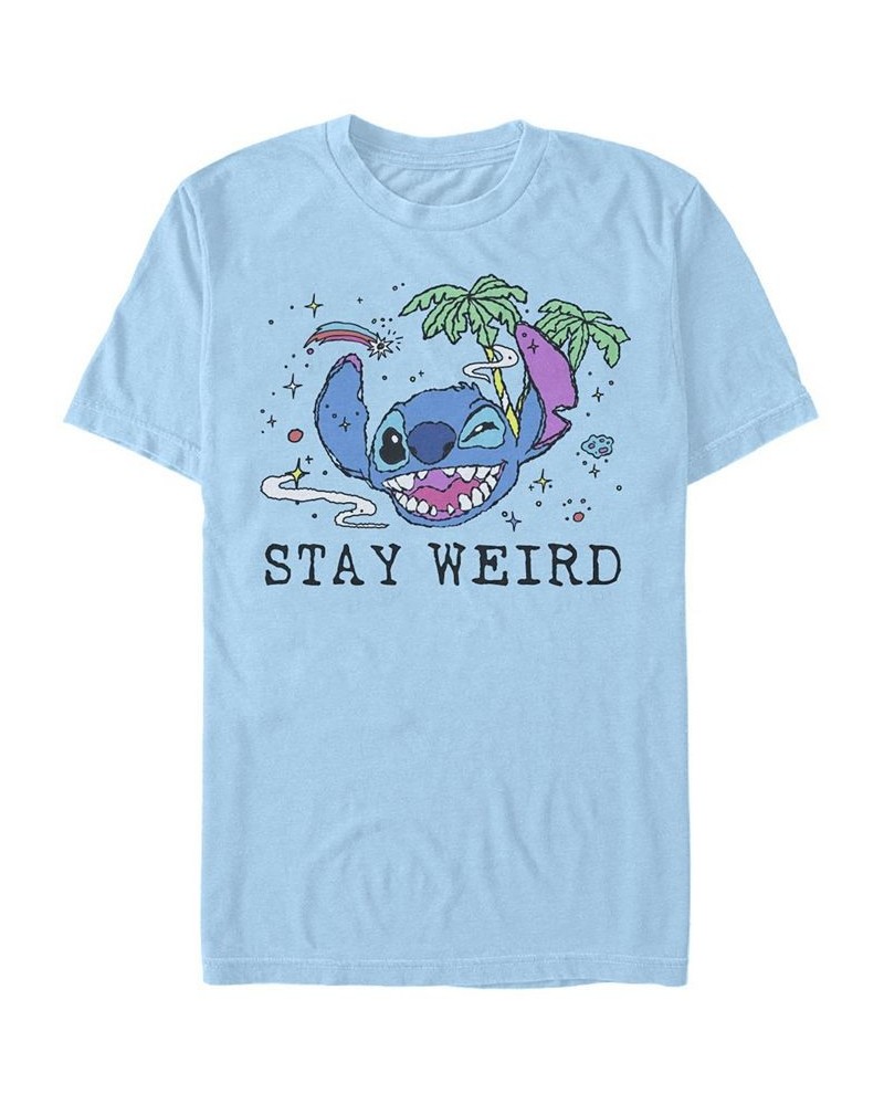 Men's Trippy Stitch Short Sleeve T-Shirt Blue $16.45 T-Shirts