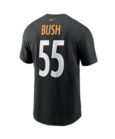 Men's Devin Bush Black Pittsburgh Steelers Name & Number T-shirt $15.84 T-Shirts