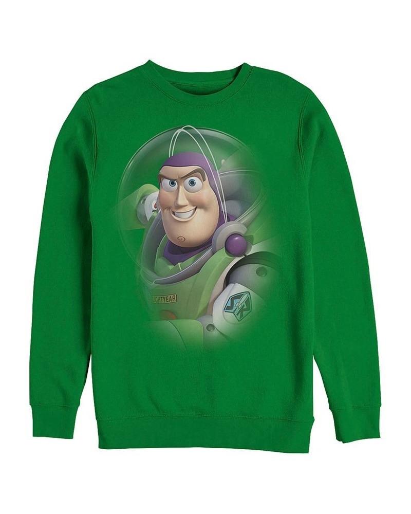 Disney Men's Toy Story Buzz Lightyear, Crewneck Fleece Green $25.85 Sweatshirt