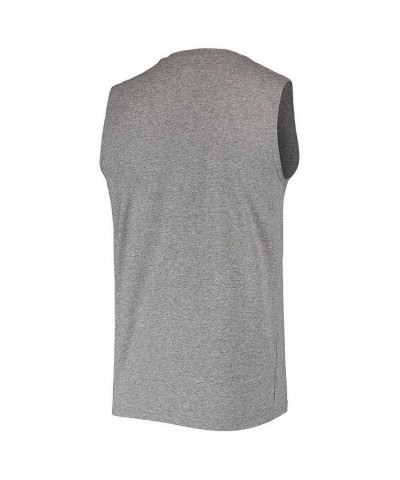 Men's Heathered Gray Las Vegas Raiders Brushed Sleeveless Tank Top $17.33 T-Shirts