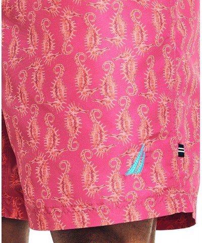 Men's Quick-Dry Seahorse-Print 8" Swim Trunks Pink $25.15 Swimsuits