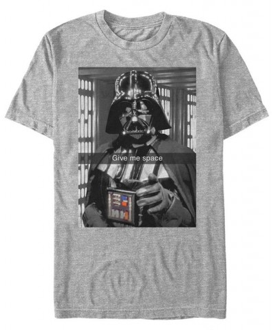 Star Wars Men's Classic Darth Vader Give Me Space Short Sleeve T-Shirt Gray $17.15 T-Shirts