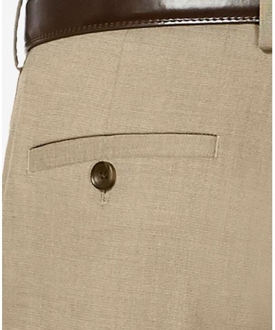 J.M. Sharkskin Classic-Fit Flat Front Hidden Expandable Waistband Dress Pants Tan/Beige $30.24 Pants