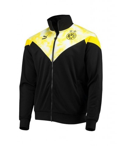 Men's Black Borussia Dortmund Iconic Mesh Track DryCELL Full-Zip Training Jacket $44.10 Jackets