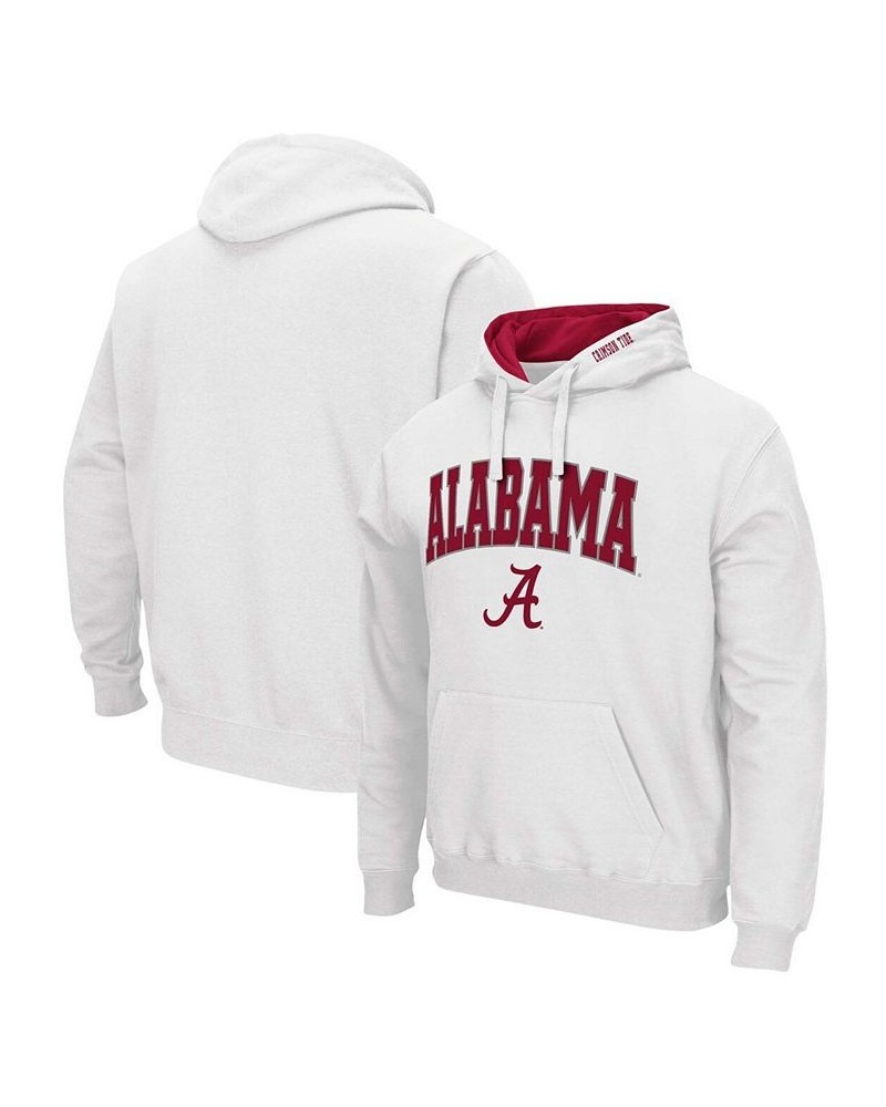 Men's White Alabama Crimson Tide Arch and Logo 3.0 Pullover Hoodie $18.80 Sweatshirt