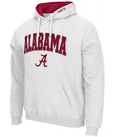 Men's White Alabama Crimson Tide Arch and Logo 3.0 Pullover Hoodie $18.80 Sweatshirt