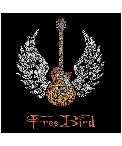 Mens Word Art T-Shirt - Lyrics to Freebird Black $17.50 T-Shirts