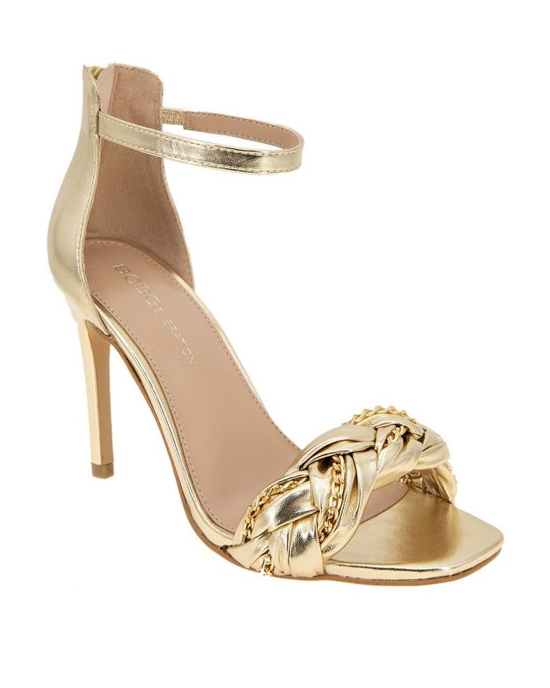 Women's Isabel Braided Sandal Ivory/Cream $55.93 Shoes