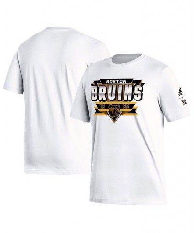 Men's White Boston Bruins Reverse Retro 2.0 Fresh Playmaker T-shirt $17.10 T-Shirts