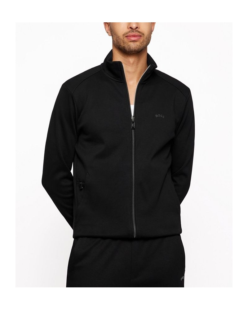 BOSS Men's Zip-Up Sweatshirt Black $60.16 Sweatshirt