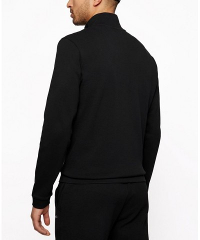 BOSS Men's Zip-Up Sweatshirt Black $60.16 Sweatshirt