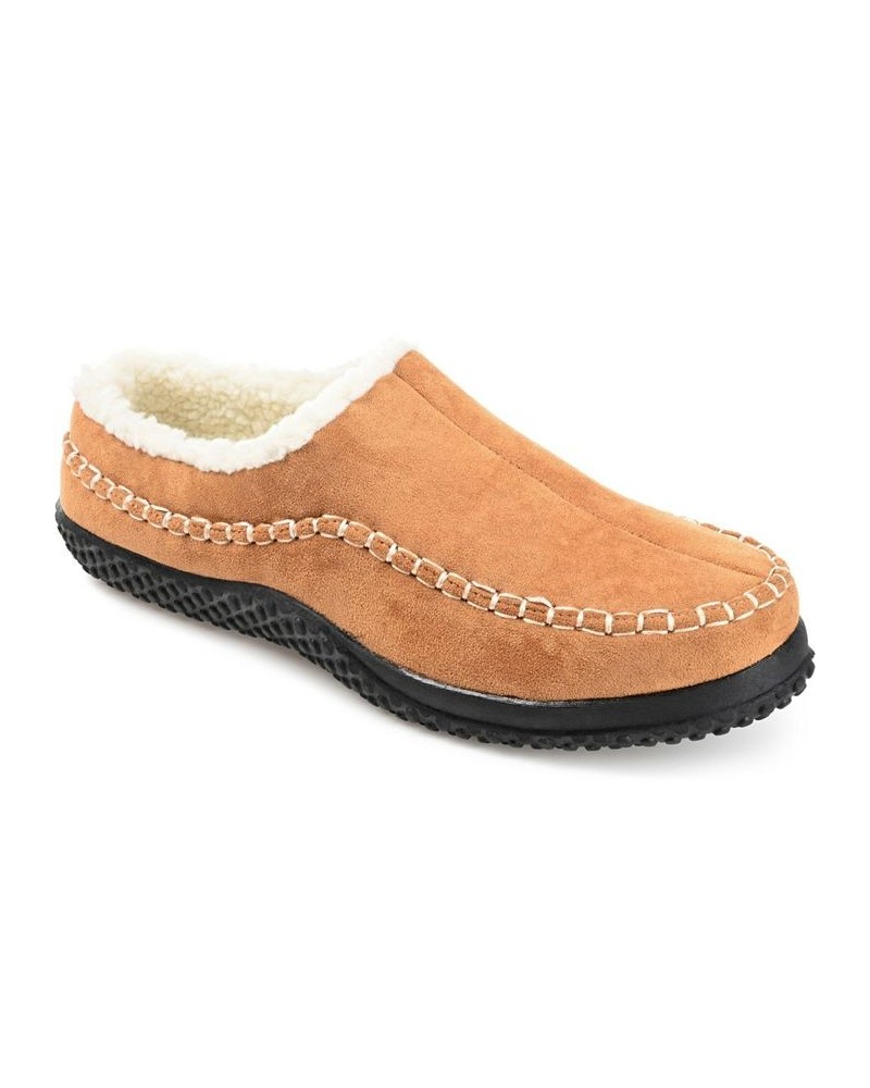 Men's Godwin Moccasin Clog Slippers Tan/Beige $29.04 Shoes