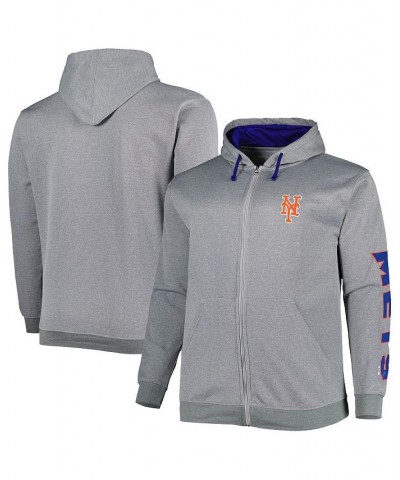 Men's Ash New York Mets Big and Tall Pullover Hoodie $41.80 Sweatshirt