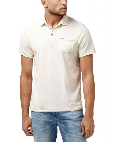 Men's Kacinos Optic Wash Short Sleeves Polo Shirt White $21.33 Polo Shirts