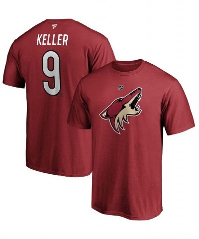 Men's Clayton Keller Garnet Arizona Coyotes Team Authentic Stack Name and Number T-shirt $14.28 T-Shirts