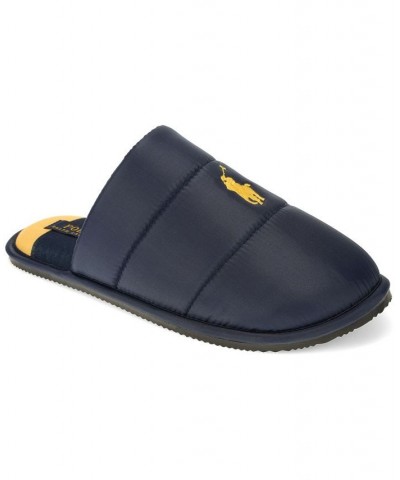 Men's Klarence Quilted Scuff Slipper Blue $37.10 Shoes