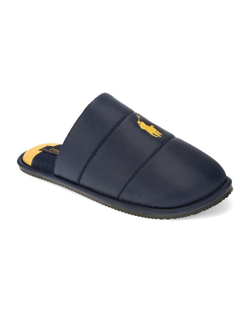 Men's Klarence Quilted Scuff Slipper Blue $37.10 Shoes