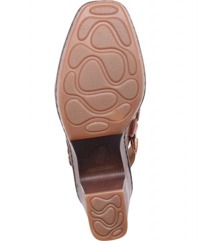 Women's Hudson Comfort Clogs Cognac Brown Leather $37.40 Shoes