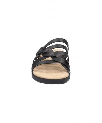 Women's Comfort Wave Sheri Slide Sandals Black $27.95 Shoes