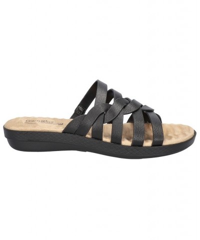 Women's Comfort Wave Sheri Slide Sandals Black $27.95 Shoes