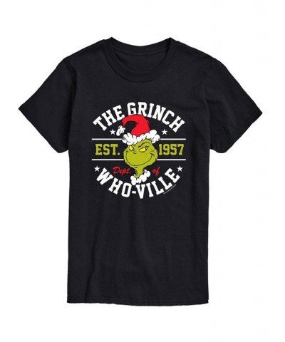 Men's Dr. Seuss The Grinch Who-Ville Graphic T-shirt Black $16.10 T-Shirts