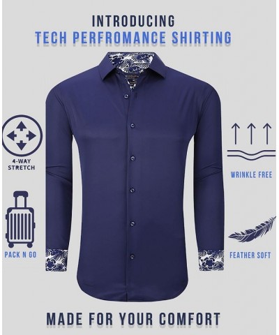 Men's Solid Slim Fit Wrinkle Free Stretch Dress Shirt $20.99 Dress Shirts