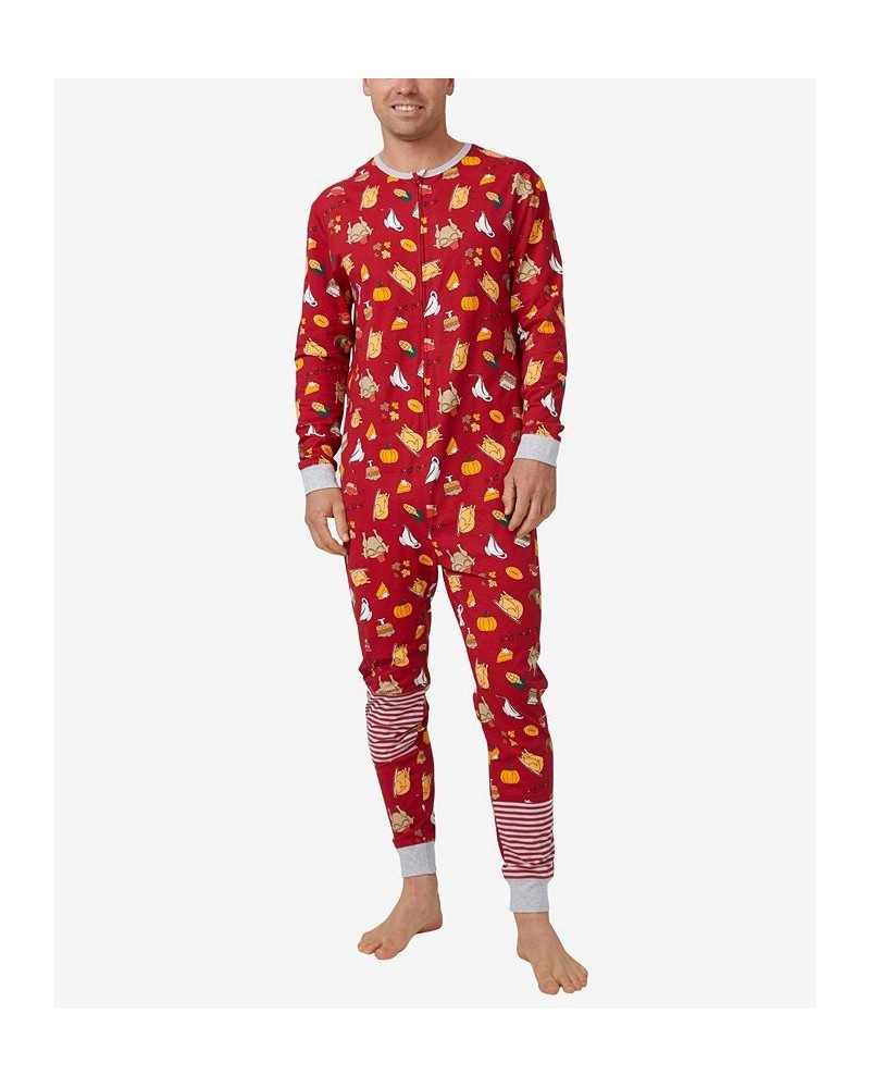 Men's Long Sleeve All-In-One Licensed Onesie Red $34.40 Pajama