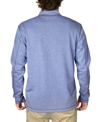 Men's Stretch Quarter-Zip Long-Sleeve Topstitched Sweater PD07 $42.07 Sweaters