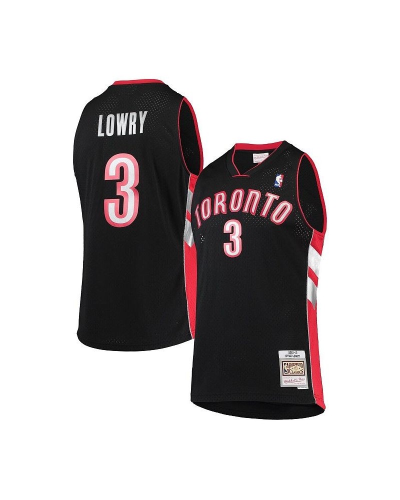 Men's Kyle Lowry Black Toronto Raptors Hardwood Classics Swingman Jersey $51.06 Jersey