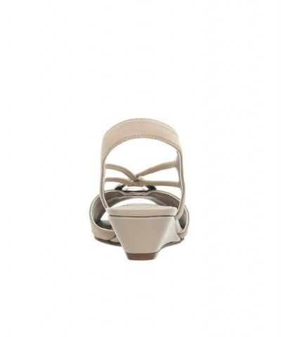 Women's Raizel Memory Foam Stretch Sandal Tan/Beige $40.80 Shoes