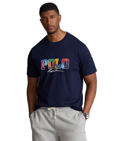 Men's Big & Tall Logo Jersey T-Shirt Blue $41.25 T-Shirts