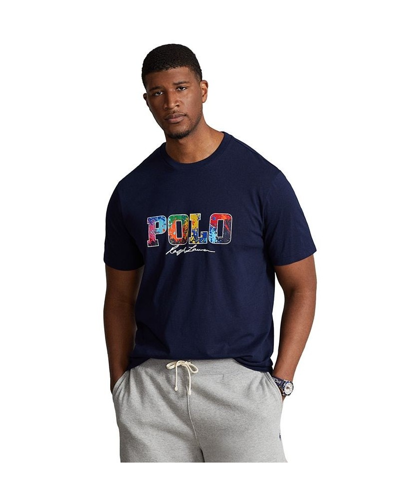 Men's Big & Tall Logo Jersey T-Shirt Blue $41.25 T-Shirts