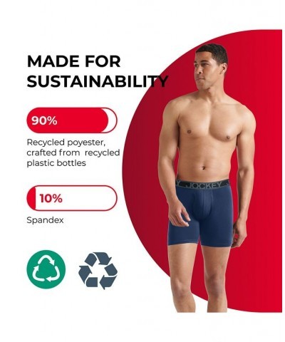 Microfiber Eco 5" Boxer Brief - 3 Pack Black $13.71 Underwear